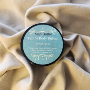 2 ounce salve container with product label
