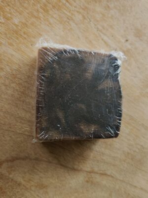 Cafe Mocha handmade soap bar with dark and light brown swirls