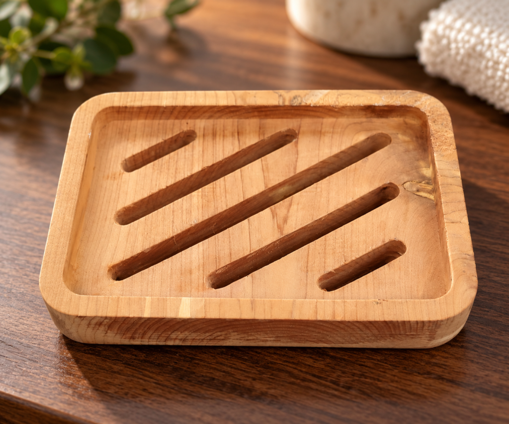 Cedar Soap Tray – Natural Wooden Soap Dish