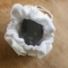 luffa4 white soap saver luffa half opened with soap bar for display purposes