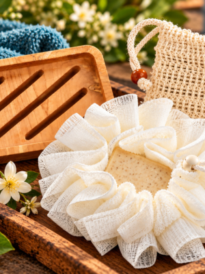 Bar Soap Loofah – Exfoliating Soap Pouch